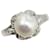 & Other Stories Pt900 Platinum Pearl 3.8mm Diamond 0.02ct Ring in Great Condition Silvery Metal  ref.1420669