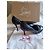 Décolleté Christian Louboutin Open Apostropha in pelle nappa nera - vista 4