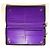 Billetera de cuero marrón y morado de Carolina Herrera. Marrón oscuro - vista 3