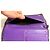 Billetera de cuero marrón y morado de Carolina Herrera. Marrón oscuro - vista 6