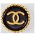 Pendientes de botón CHANEL con el logo CC entrelazado de 1995 Negro Dorado - vista 5