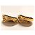 Pendientes de botón CHANEL con el logo CC entrelazado de 1995 Negro Dorado - vista 9