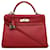 Hermès Hermes Red Togo Kelly Retourne 32 Rot Leder Kalbähnliches Kalb  ref.1420822