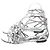 Sandali Dolce & Gabbana in pelle argento - vista 3