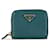 Saffiano Prada Leather Turquoise Coin Case 1M0268 in Very Good Condition Green  ref.1420910