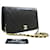 Chanel SCHWARZE WEINLESE 1996-1997 Schultertasche mit Kettenverschluss Leder  ref.1420911