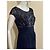 Jenny Packham Verziertes Abendkleid mit Blattmuster Lila Metallisch Marineblau - Ansicht 2