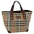 Autre Marque Burberrys Nova Check Hand Bag Canvas Beige Auth ep4362 Cloth  ref.1420989