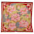 Hermès HERMES CARRE 90 Scarf �hFLEURS DE LOTUS�h Silk Red Auth bs14588  ref.1421103