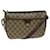 Bolsa de ombro GUCCI GG Supreme Web Sherry Line PVC Couro Bege Marrom Auth  ref.1421106