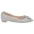 Manolo Blahnik Hangisi Flats in Silver Viscose Lurex Grey Cellulose fibre  ref.1421408