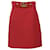 Gucci GG Buckle Knee-Length Skirt in Red Wool  ref.1421409