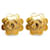 Chanel CC Flower Clip On Earrings Metal Earrings in Good condition Golden  ref.1421460