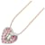 & Other Stories LuxUness 18K Ruby Diamond Heart Necklace  Metal Necklace in Excellent condition Silvery  ref.1421490