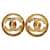 Chanel Chanel Coco Mark Gold Plated Earrings Clip-On/Studs Metal Earrings in Very Good Golden  ref.1421573