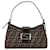 Fendi Zucca Canvas Leather One Shoulder Bag in Good Condition Brown Cloth  ref.1421579