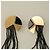 Autre Marque Orecchini Erte Cascade Art Déco in Oro 14K e Onice Nero D'oro - vista 7
