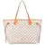 Louis Vuitton Neverfull MM Damier Azur Branco Couro Lona  ref.1421664