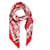 Foulard Quadrato Hermès 90 Patisserie Francaise 2019 Rosso Vivo Rosa Seta  ref.1421795