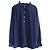 Camisa azul marino con volantes Aime Benson