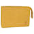 LOUIS VUITTON Epi Poche Toilette 15 Pouch Amarelo LV Auth 76881 Couro  ref.1421913