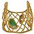 Bracciale largo in filo d'oro con pietra verde Alexis Bittar - vista 2