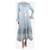 Zimmermann Blue floral printed and embroidered midi dress - size UK 12 Linen  ref.1422145