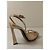 Saint Laurent Sandali New Nuit 110mm Beige Pelle - vista 10