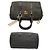 Borsa satchel Gianfranco Ferré in tela blu e pelle coccodrillo - vista 3