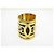 BRACCIALE VINTAGE CHANEL MANCHETTE LOGO CC 1970 T17 METALLO DORATO EMAIL NERO BANGLE D'oro - vista 2