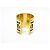 BRACCIALE VINTAGE CHANEL MANCHETTE LOGO CC 1970 T17 METALLO DORATO EMAIL NERO BANGLE D'oro - vista 3