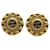 Chanel Chanel Vintage Coco Mark Chain Earrings Gold Black Metal Earrings in Very Good Condition Golden  ref.1422472