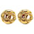 Chanel CC Clip On Earrings in Very Good Condition Golden Metal  ref.1422473