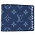 LOUIS VUITTON Monogram Portafoglio Slender Billfold Blu M82798 LV Auth 77435S Monogramma
