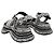 Chloé Schwarze & weiße gewebte Plattformsandalen von Chloe Größe 35 - Ansicht 4