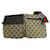 Bolsa de cinto em lona Gucci GG 28566 em muito bom estado Marrom  ref.1422944