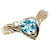 & Other Stories K14YG Yellow Gold Blue Topaz Diamond Ring 11.5 in Great Condition Golden Metal  ref.1422960