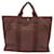 Bolsa tote de lona Herline MM da Hermès em muito bom estado Marrom  ref.1422994