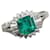 & Other Stories Pt900 Platinum Emerald 1.22ct Diamond 0.51ct Ring Size 17 in Pristine Condition Silvery Metal  ref.1423019