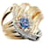 & Other Stories Bague en or avec combo saphir 0,51 ct et diamant 0,13 ct, taille 11,5 en excellent état Métal Doré  ref.1423027