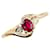 & Other Stories Bague en diamant rubis 18K LuxUness. Bague en métal en excellent état. Doré  ref.1423032