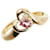 & Other Stories K18YG Gelbgold Herzring mit rosa Turmalin und Diamant 10,5 in ausgezeichnetem Zustand Golden Metall  ref.1423034