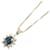 & Other Stories LuxUness 18K Sapphire Diamond Necklace Metal Necklace in Excellent condition Golden  ref.1423071