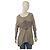 High Pullover Beige Blumen Wolle Alpaka Größe M