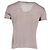 T-shirt a V Sandro Paris in lino marrone - vista 3