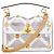 Valentino Garavani Borsa Valentino Roman Stud Trasparente Bianco - vista 5
