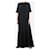 Autre Marque Black silk midi dress - size UK 10  ref.1423663