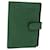 LOUIS VUITTON Epi Agenda PM Couverture de Planificateur de Jour Verte R20054 LV Auth 76229 Cuir  ref.1423826