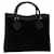 GUCCI Bamboo Tote Bag Suede Leather Black Auth ep4462  ref.1423849