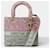 DIOR Lady Dior Bag in Pink Canvas - 102003 Cloth  ref.1423922